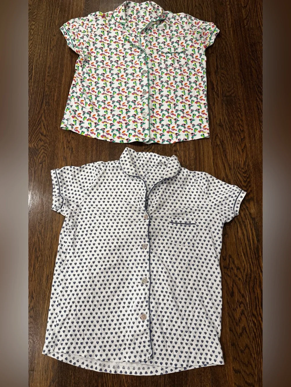 Roller Rabbit 2 Piece 100% Cotton Button-Up Pajama Top Size Medium
